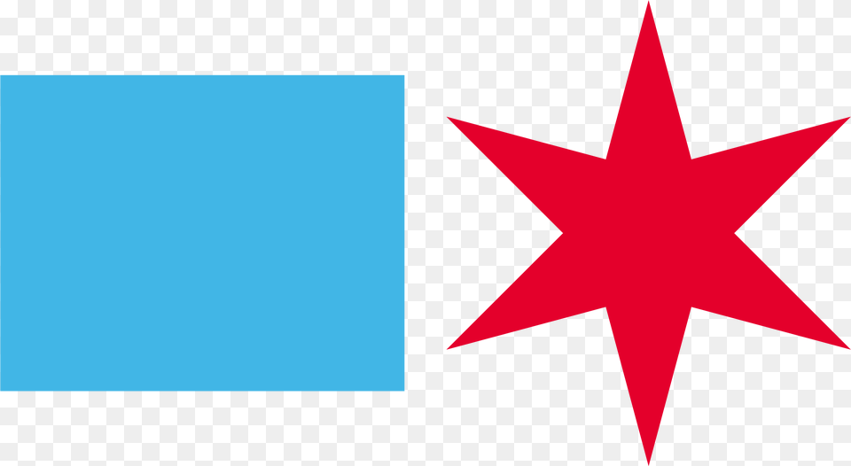 The Flag Of City Chicago City Of Chicago Star, Star Symbol, Symbol Png