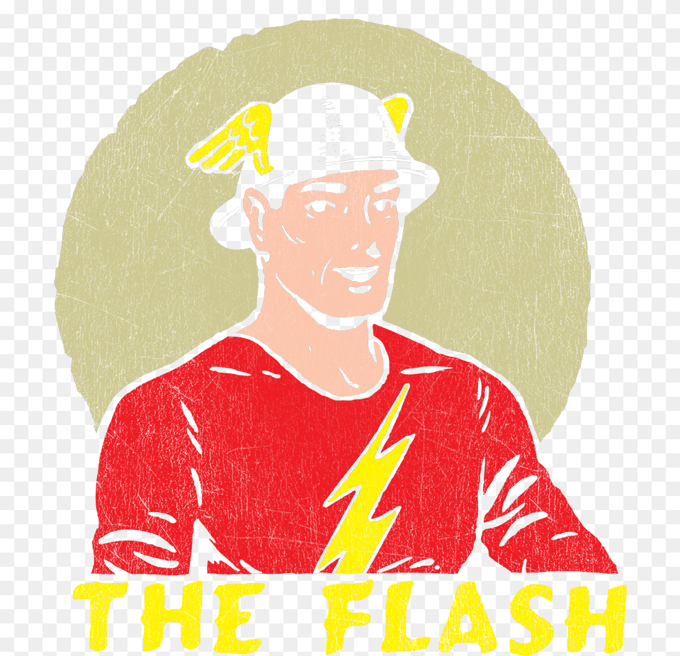 The Flash Faded Circle Toddler T Shirt Illustration, Clothing, Hat, Adult, Person Free Png Download