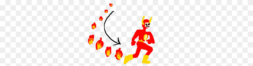 The Flash Leaves A Trail Of Fire As He Runs Drawing, Baby, Flower, Person, Petal Png