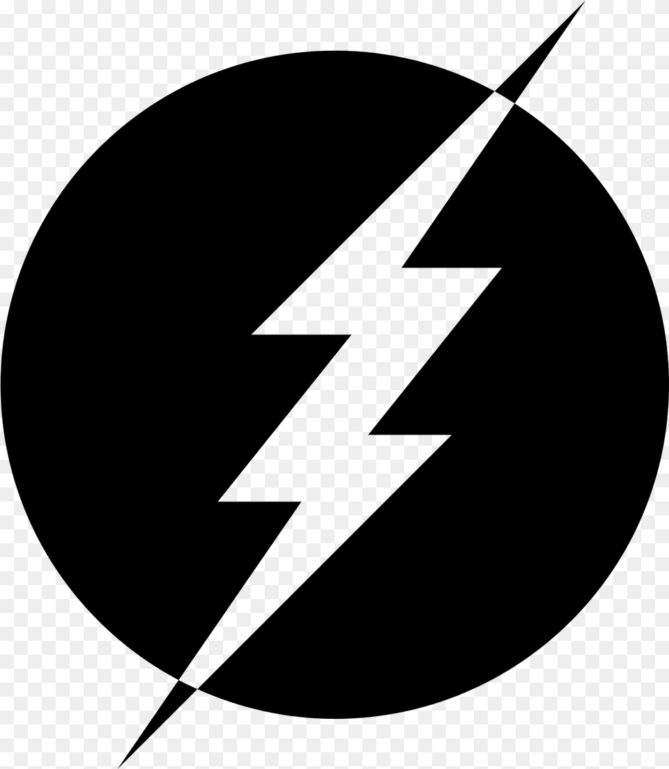 The Flash Lightning Black And White Flash Icon, Gray Png