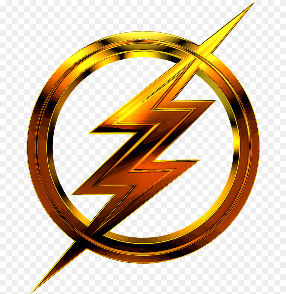The Flash Logo Logo The Flash, Gold, Emblem, Symbol Png