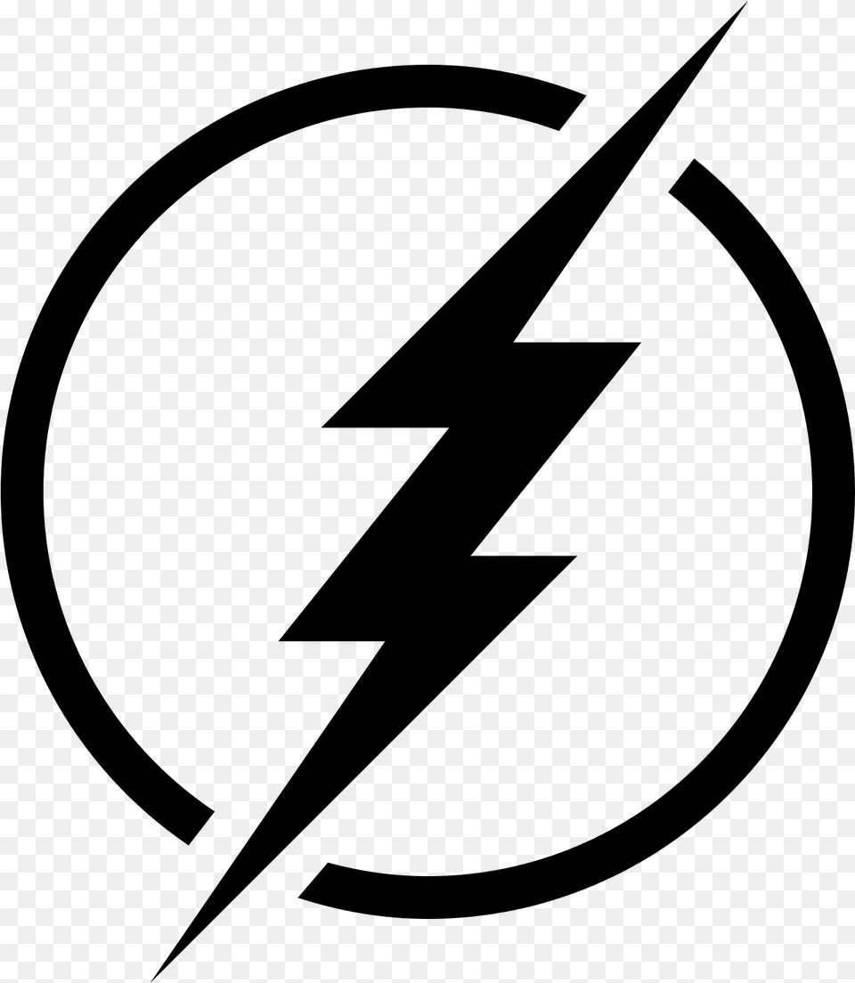 The Flash Sign Icon At Icons8 Flash Logo Black And White, Gray Png