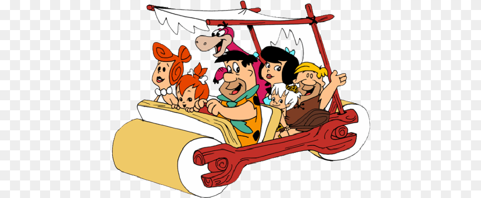 The Flintstones And Rubbles In Car Flintstones In The Car, Baby, Person, Face, Head Free Png Download