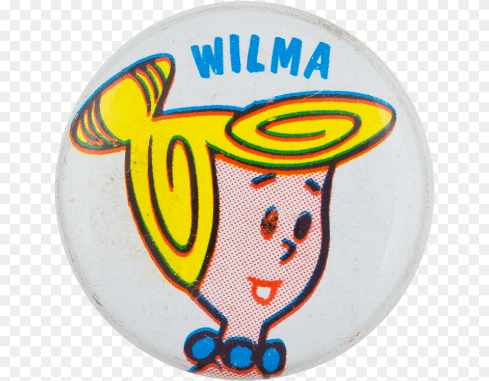 The Flintstones Wilma Entertainment Button Museum Badge, Logo, Symbol, Face, Head Png Image
