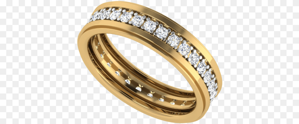 The Floating Diamonds Eternity Couple Band Engagement Ring, Accessories, Jewelry, Gold, Diamond Png Image