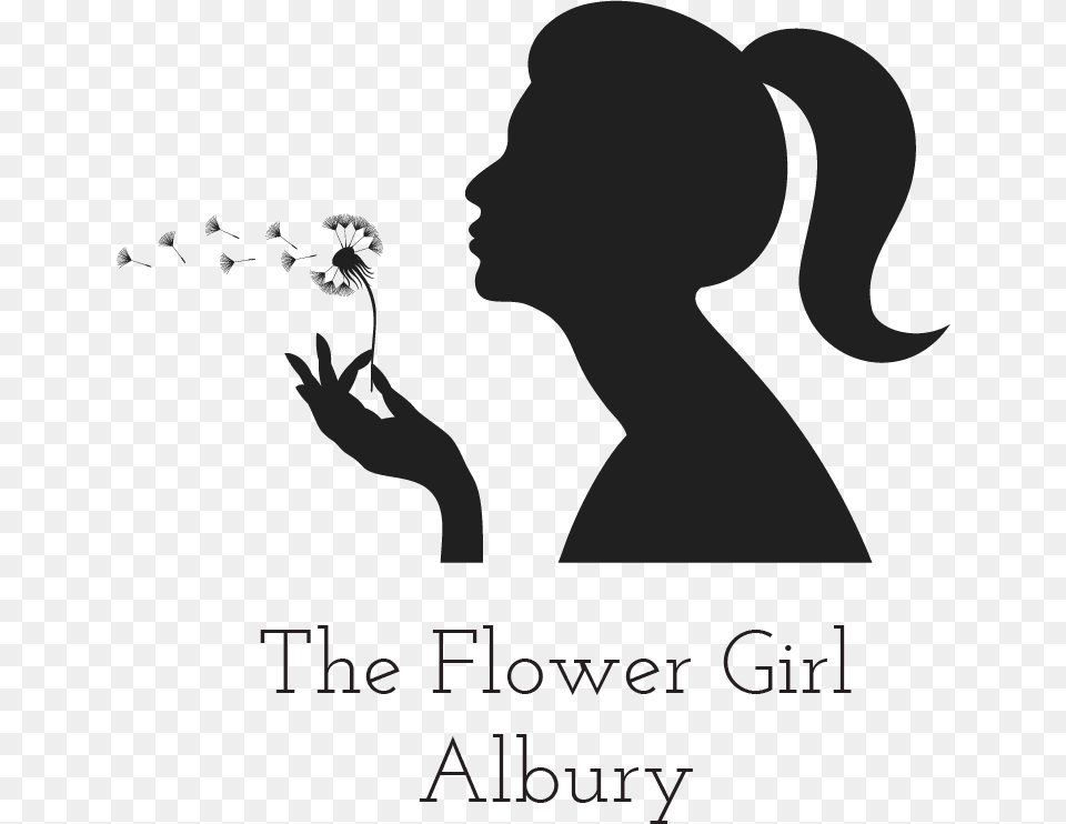 The Flower Girl Albury Dandelion Silhouette, Gray Free Png Download