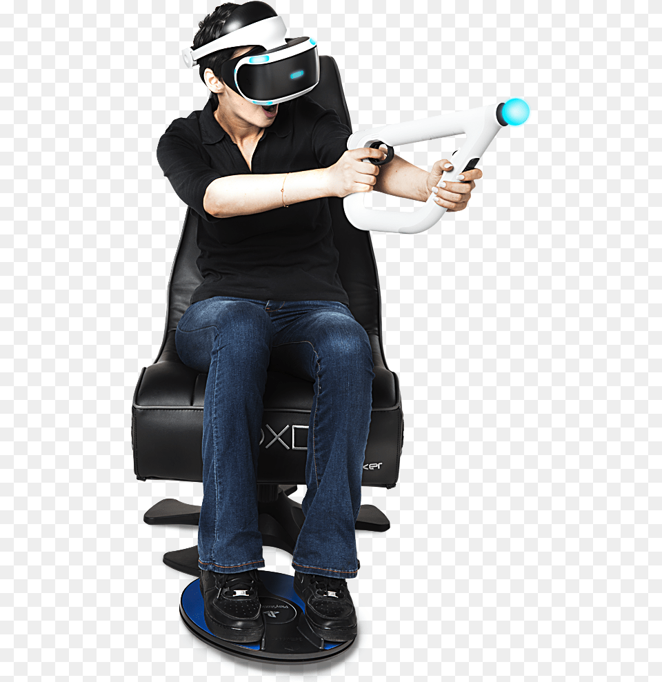 The Foot Motion Controller For Playstation Vr Sitting, Pants, Clothing, Person, Footwear Png