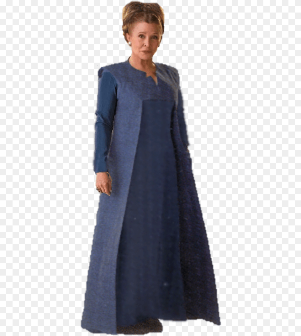 The Force Awakens Leia Organa Gown, Clothing, Coat, Lady, Person Free Png