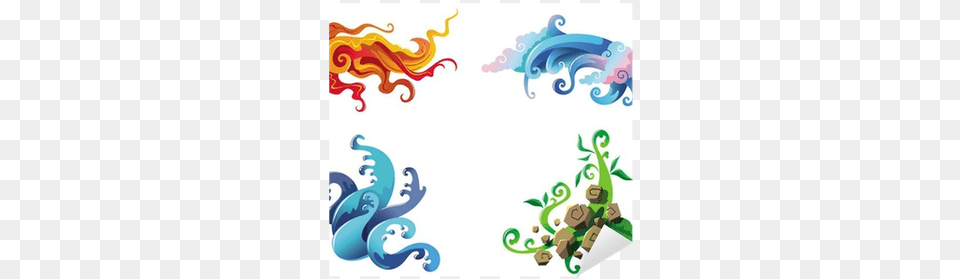 The Four Elements Fire Air Water And Earth Vector Tattoo Fire Air Water, Art, Floral Design, Graphics, Pattern Png Image