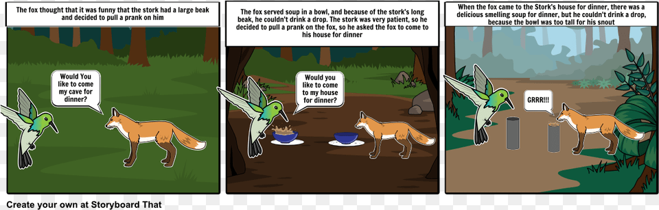 The Fox And The Stork Cartoon, Book, Publication, Comics, Animal Free Transparent Png