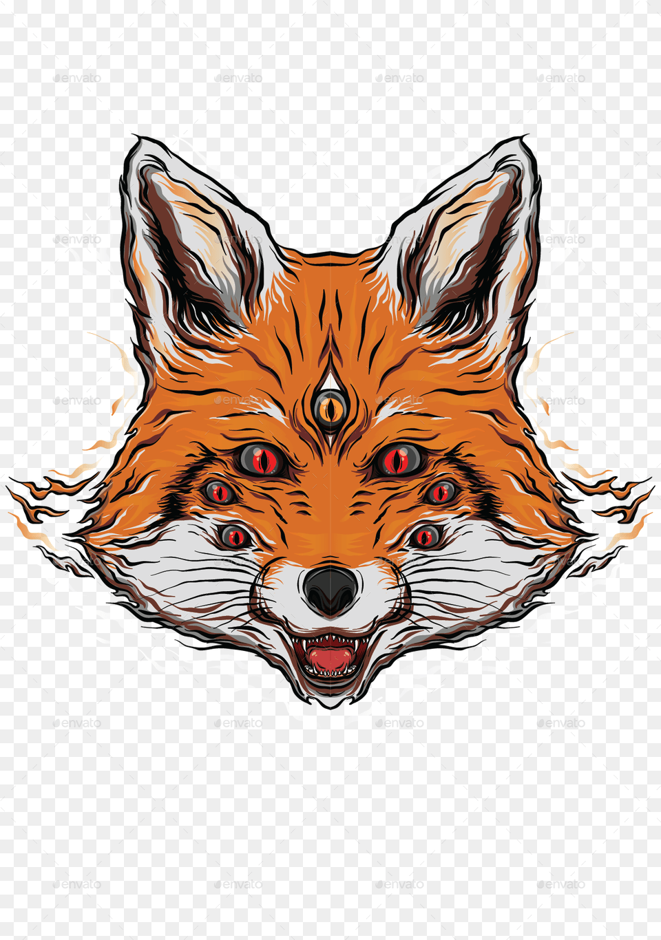 The Fox Vector Logo In 2020 Red Fox, Animal, Canine, Mammal, Red Fox Free Png