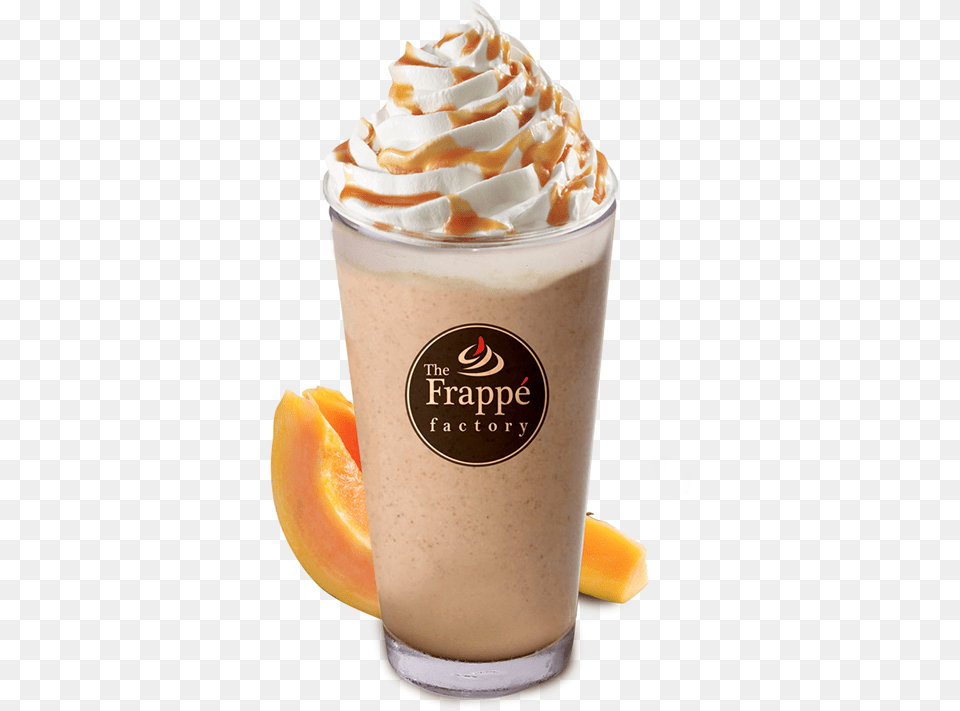 The Frappe Factory Papaya New Solo Frapp Coffee, Beverage, Juice, Food, Dessert Png Image
