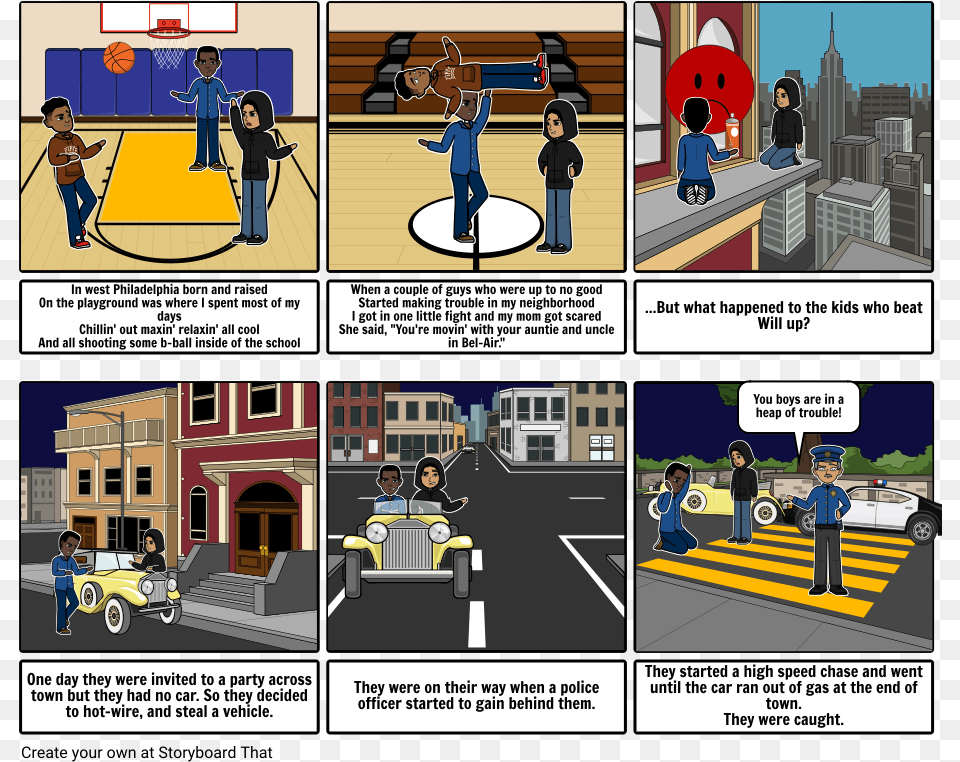 The Fresh Prince Bullies Storyboard, Road, Tarmac, Publication, Comics Free Png