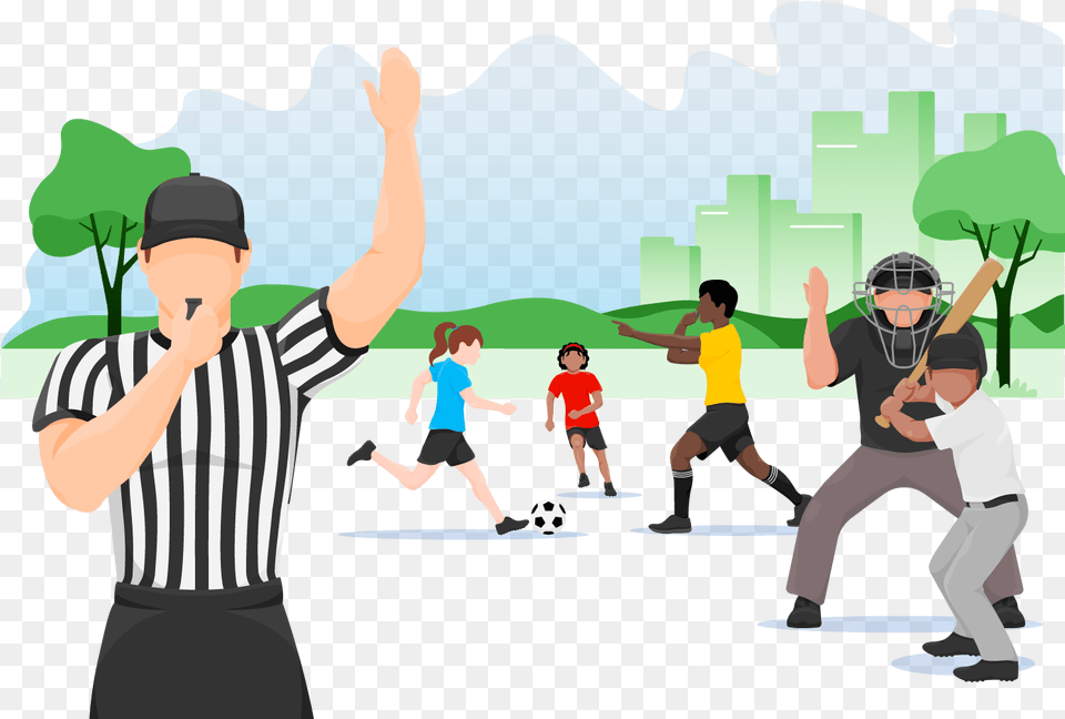 The Future Of Sports Officiating Illustration Illustration, Person, People, Boy, Child Free Png Download