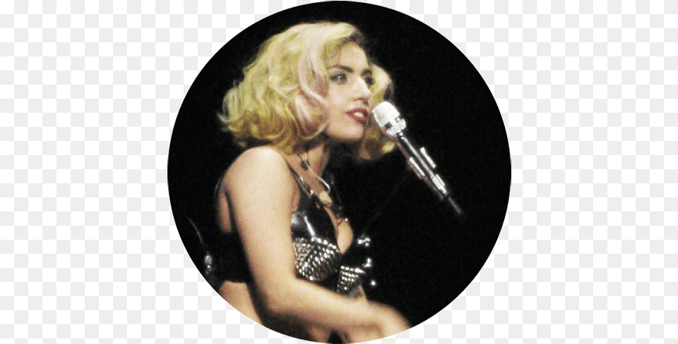 The Gaga Monster Lady, Woman, Microphone, Person, Hair Png