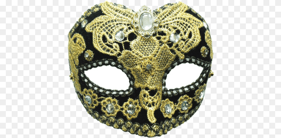 The Gallery For Gt Gold Masquerade Mask Black Gold Thick Lace Mask Fancy Dress Png