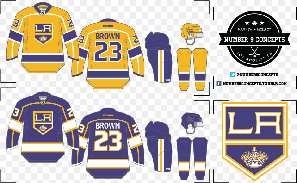 The Gallery For Gt Nhl Hockey Team Logos Nhl Logo Nj Los Angeles Kings Concept, Clothing, People, Person, Shirt Png Image