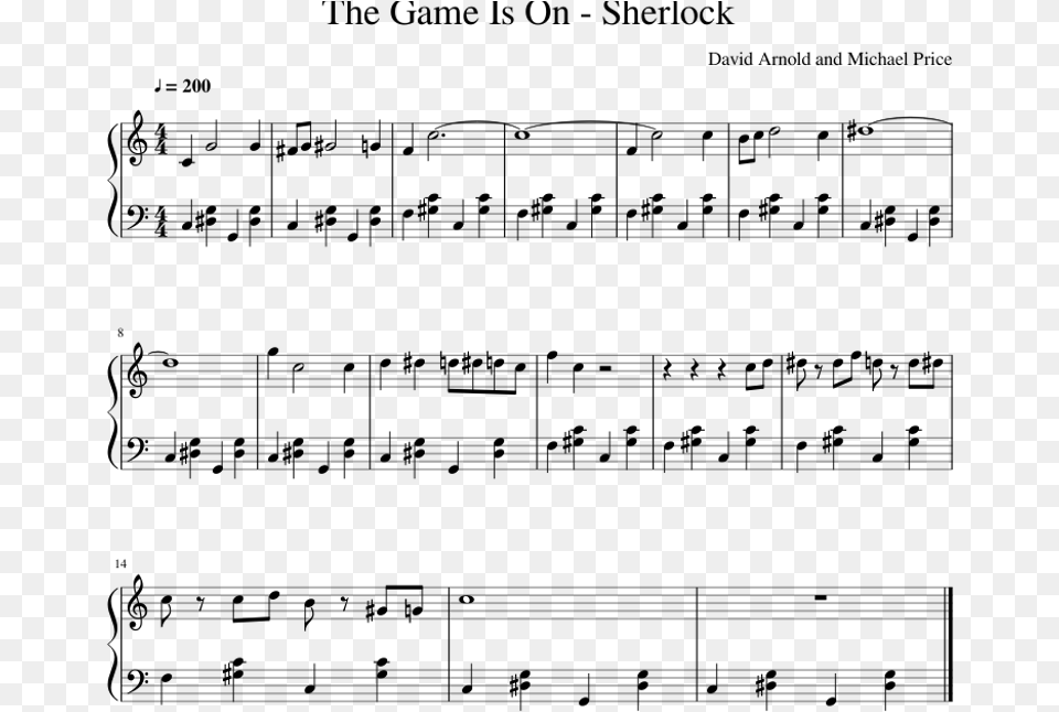 The Game Is On Sheet Music For Piano Rogue One Hope Sheet Music, Gray Png