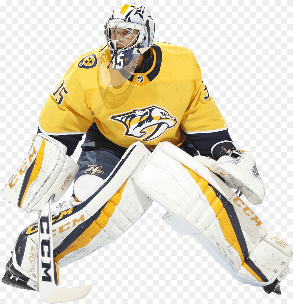 The Games At Bridgestone As The Preds Take On The Pekka Rinne 300th Win, Helmet, Adult, Person, Man Png Image