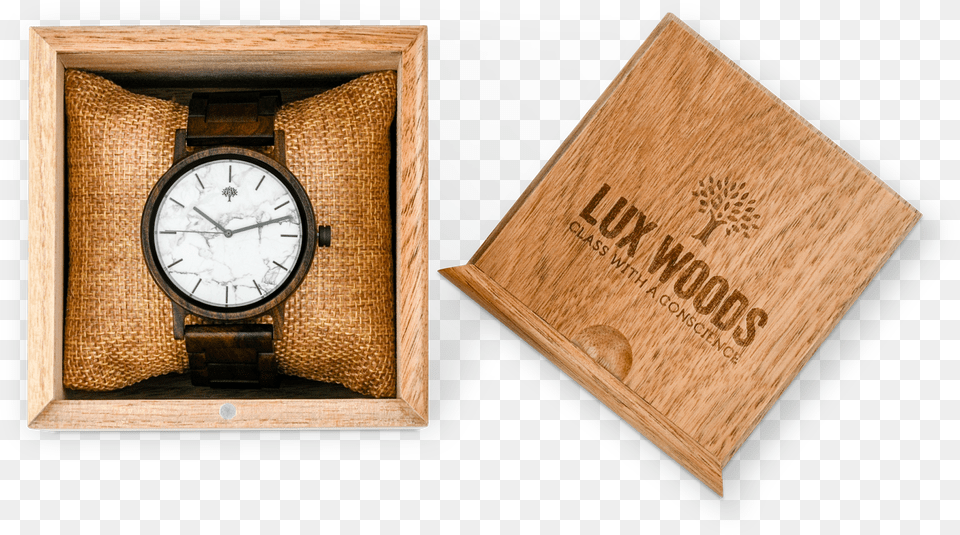The Gaston Wood Watch White Marble 44mmclass Lazyload Wood, Wristwatch, Arm, Body Part, Box Free Png Download