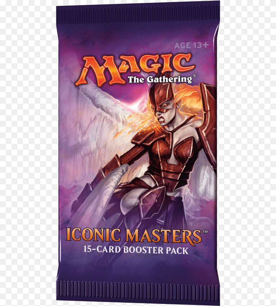 The Gathering Games Iconic Masters Booster Pack, Book, Comics, Publication, Person Png Image