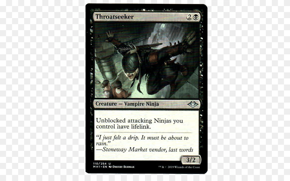 The Gathering Throatseeker Uncommon Foil Throatseeker Mtg, Adult, Male, Man, Person Free Png