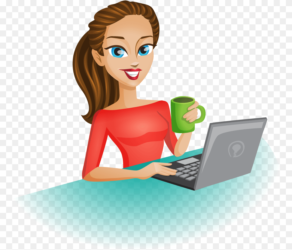 The Geeky Super Hero Mom Computer Girl Vector, Electronics, Pc, Laptop, Adult Free Transparent Png