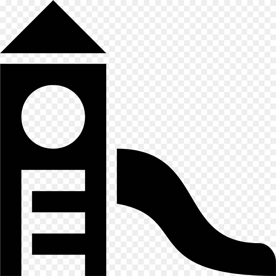 The Generic Playground Setup An Angled Ladder Leading Playground Icon, Gray Png