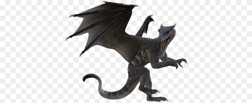 The George Dragon Public Domain Image Black Dragon Standing, Animal, Lizard, Reptile, Accessories Free Transparent Png