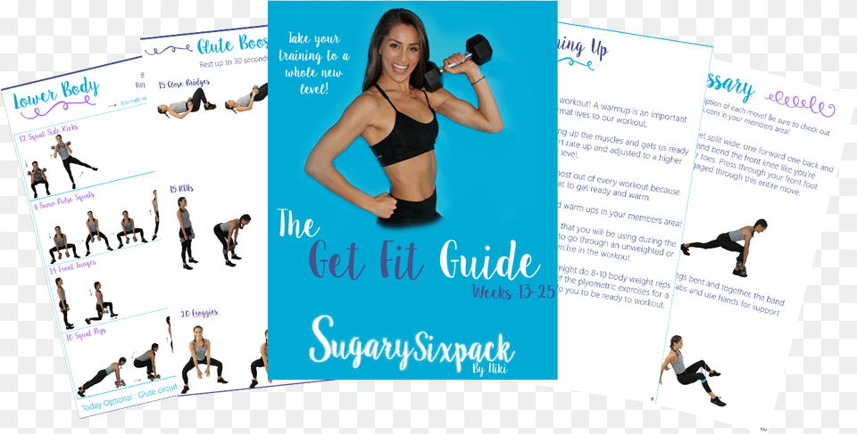 The Get Fit Guide 2 Is Here It39s Filled With Exciting Get Fit Guide Pdf Sugary Six Pack, Advertisement, Poster, Adult, Female Free Png