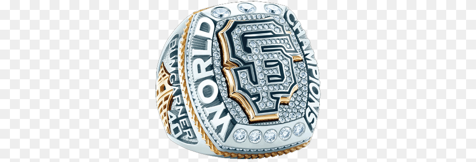 The Giants Community Fund And Celebrities For Charity World Series Baseball Ring, Accessories, Food, Dessert, Cream Free Png