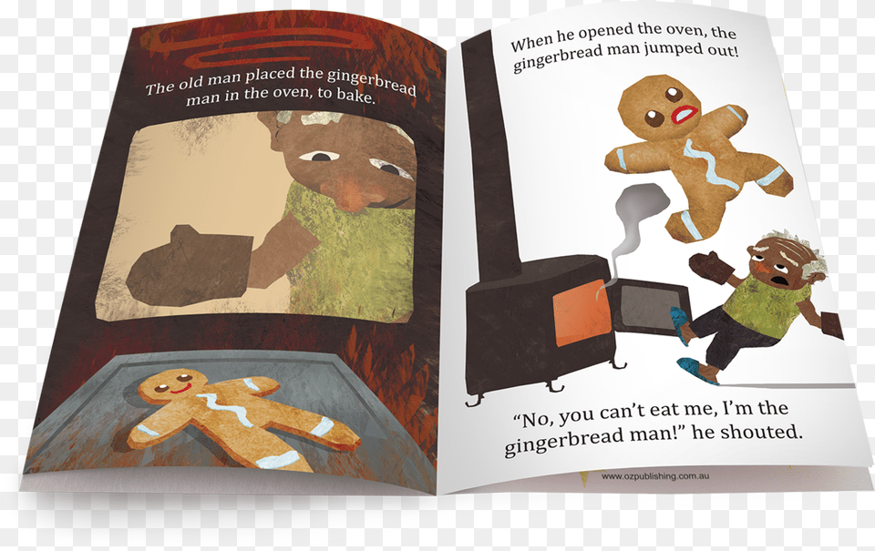 The Gingerbread Man Educational Big Book Example, Publication, Sweets, Person, Food Free Png