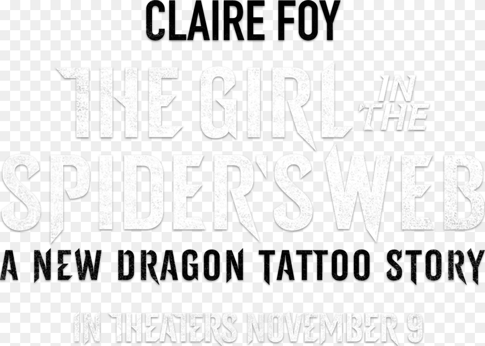 The Girl In The Spider S Web Girl With The Dragon Tattoo, Advertisement, Poster, Text Png