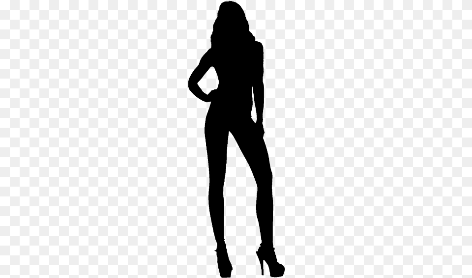 The Girl Silhouette Standing Beside The Jeep And Quothigh Women With Heels Silhouette, Gray Png