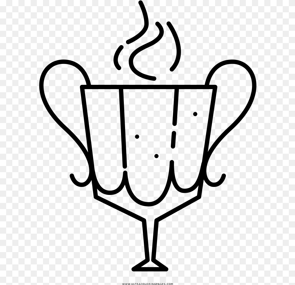 The Goblet Of Fire Coloring, Gray Png
