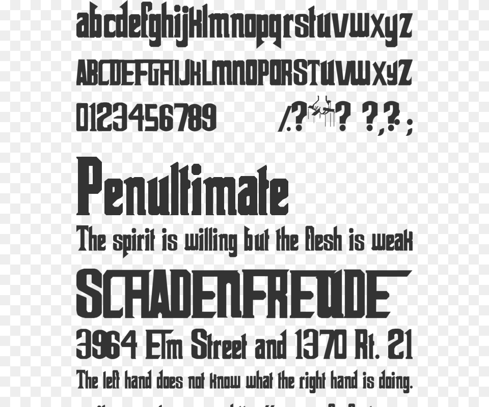 The Godfather Font Preview Godfather, Advertisement, Book, Poster, Publication Free Png Download