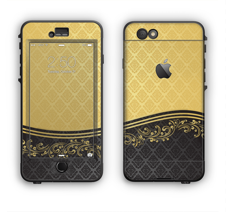 The Gold And Black Luxury Pattern Apple Iphone 6 Lifeproof Iphone, Electronics, Mobile Phone, Phone Png