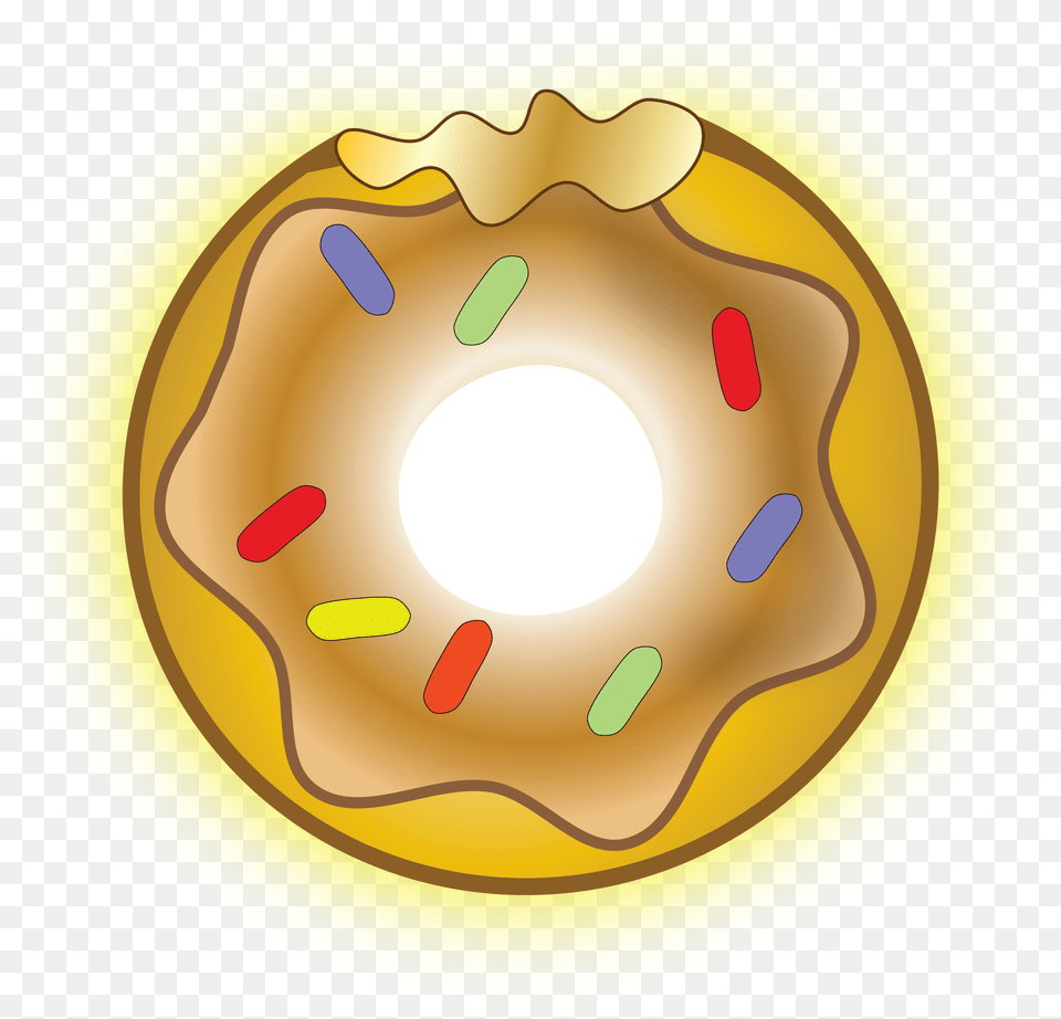 The Gold Donut Golden Donut Cartoon, Food, Sweets Free Transparent Png