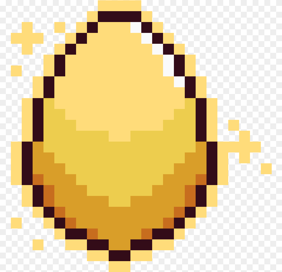 The Golden Egg Pixel Art Minecraft Yoshi, Gold, Nature, Outdoors Free Png