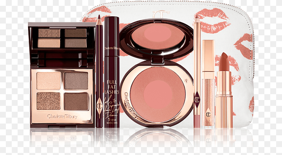 The Golden Goddess With Bag Packshot Charlotte Tilbury Look Sets, Cosmetics, Lipstick, Face, Head Free Png