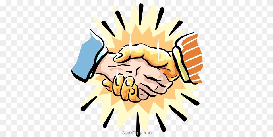 The Golden Handshake Royalty Vector Clip Art Two People Agreeing On Something, Body Part, Hand, Person, Baby Png