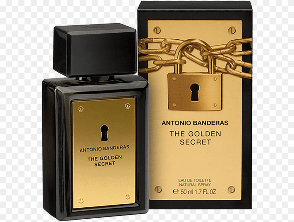 The Golden Secret Antonio Banderas Eau De Toilette Golden Secret Antonio Banderas, Bottle, Cosmetics, Perfume Free Transparent Png