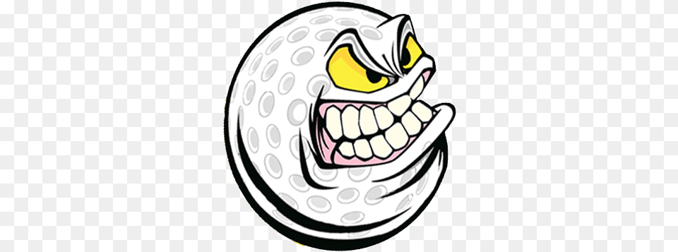 The Golf Ball Buster Soccer Ball With A Face, Golf Ball, Sport, Birthday Cake, Cake Free Png Download