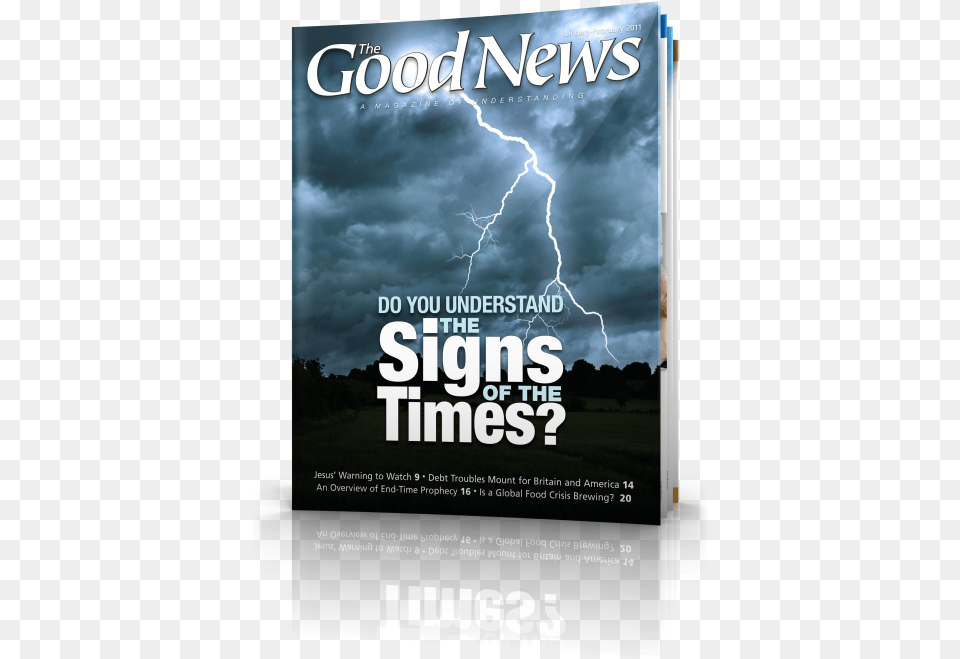 The Good News January February Signs Of The Times, Advertisement, Book, Nature, Outdoors Png