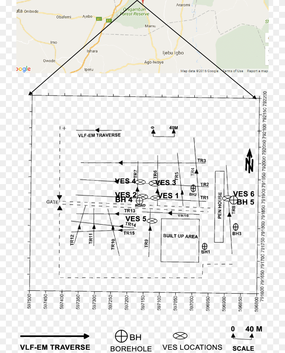 The Google Map Of Ibosogboro Showing The Study Site Diagram, Chart, Plot Free Png