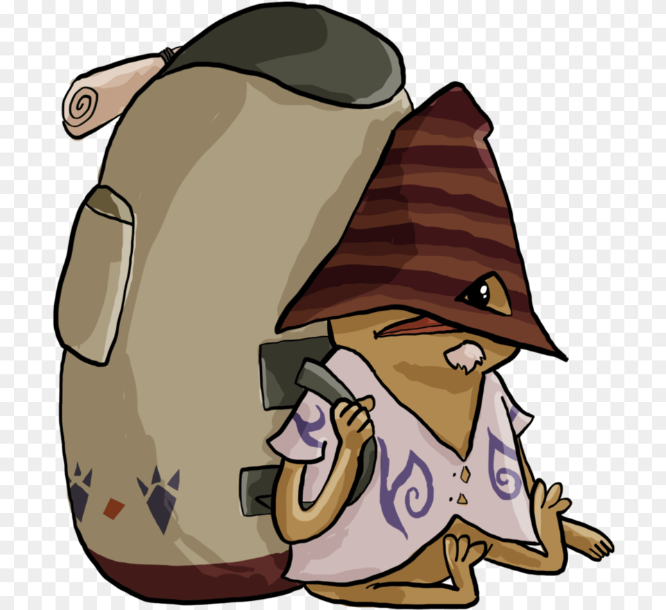 The Goron Link Was Waiting Patiently And Watching The Legend Of Zelda The Minish Cap, Baby, Person, Bag, Face Free Png Download