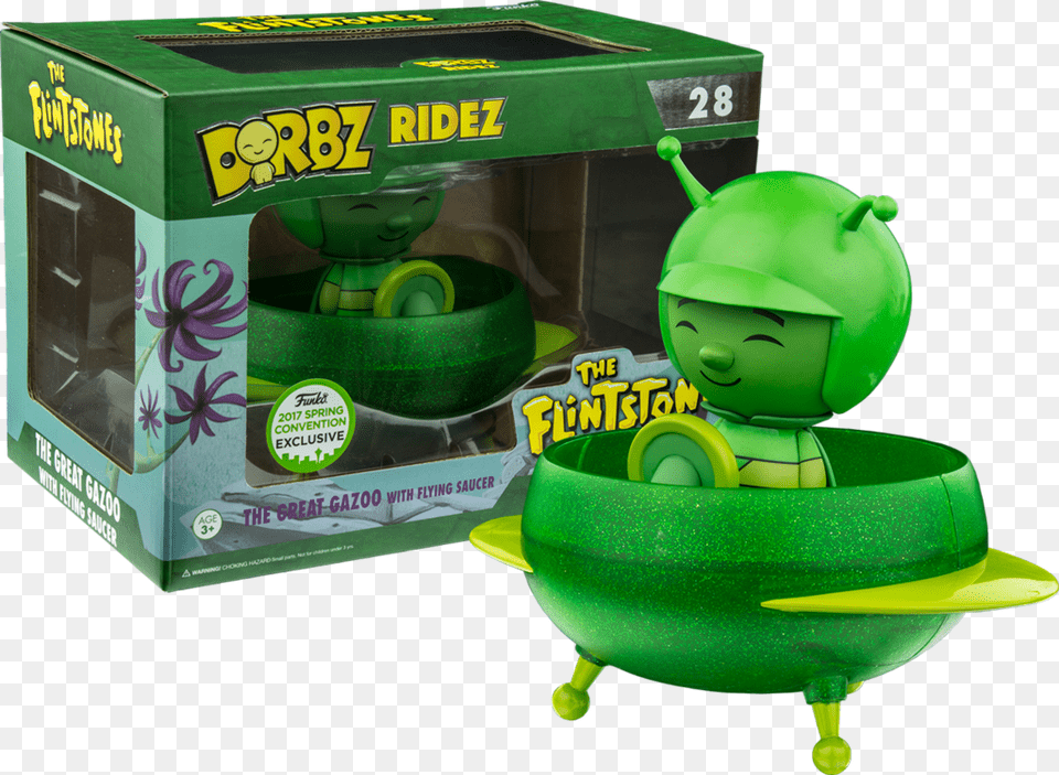 The Great Gazoo With Flying Saucer Funko The Flintstones The Great Gazoo With Flying, Green, Toy, Baby, Person Free Png