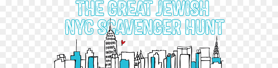 The Great Jewish Nyc Scavenger Hunt New York Skyline Drawing, Book, City, Publication, Scoreboard Png