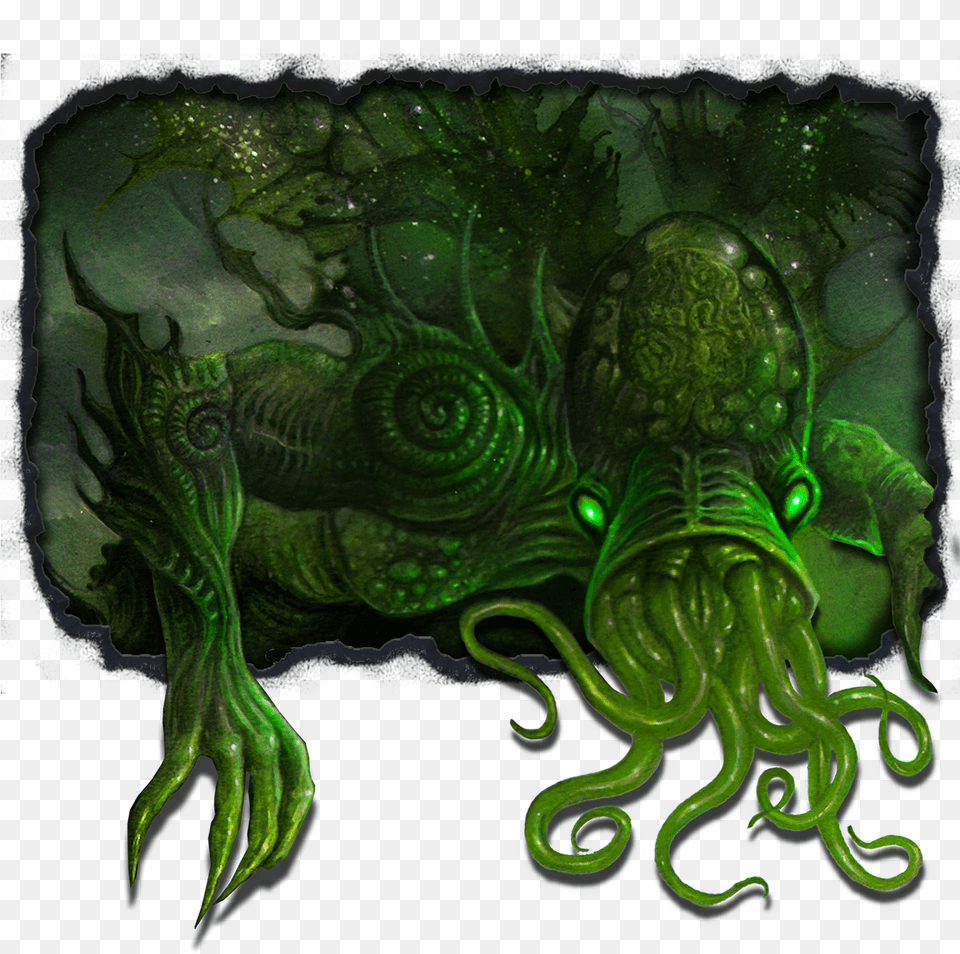 The Great Old One Is An Easy To Play Strategy Matching Cthulhu Transparent, Green, Plant, Animal, Lizard Free Png Download