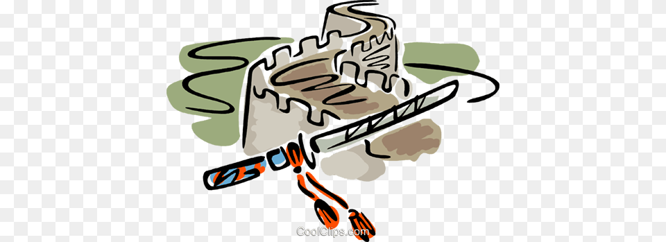 The Great Wall Of China And A Sword Royalty Vector Clip Art, Clothing, Hat Free Transparent Png